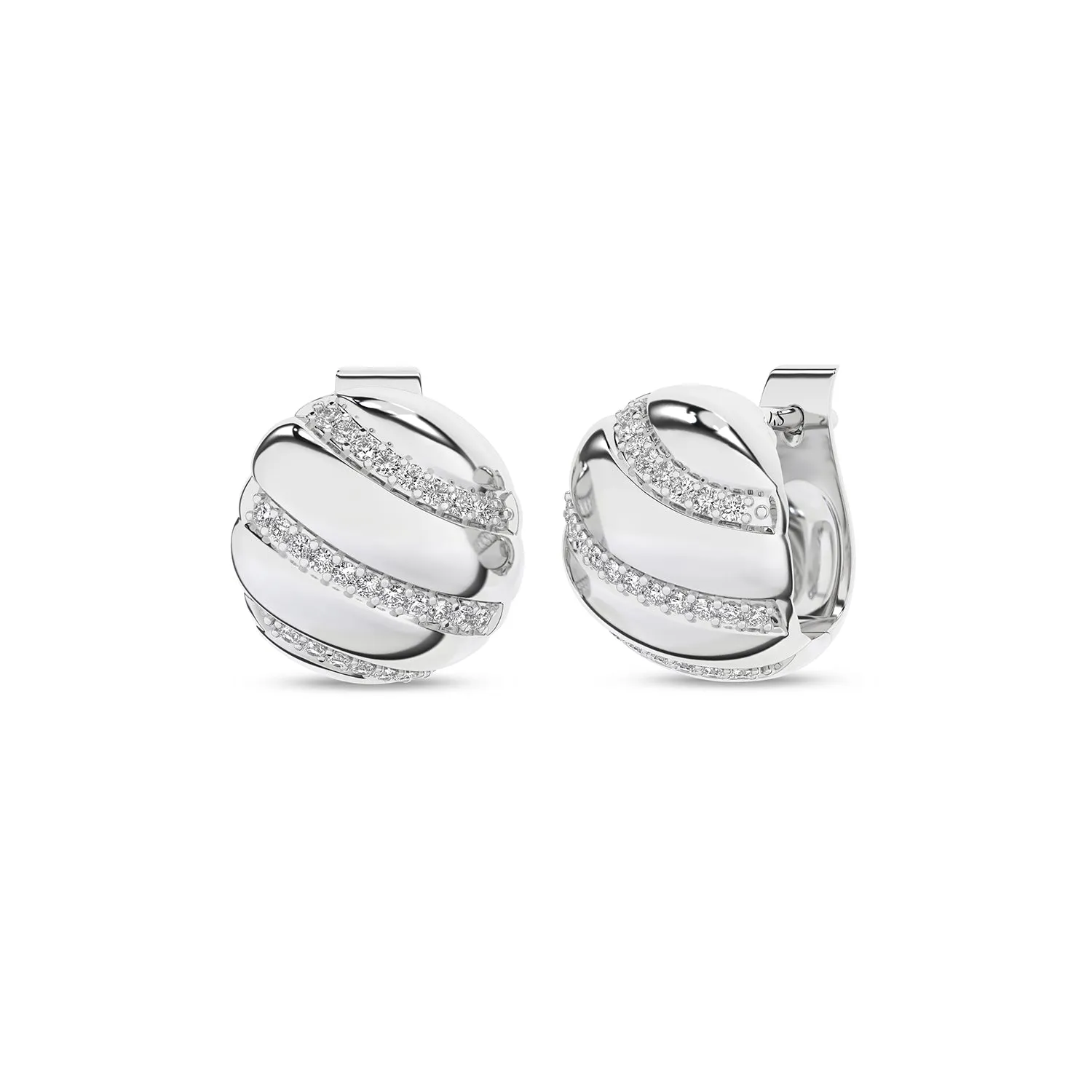 Round Statement Huggie Hoops