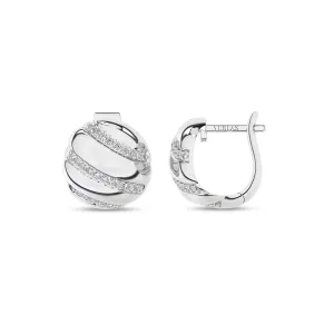 Round Statement Huggie Hoops