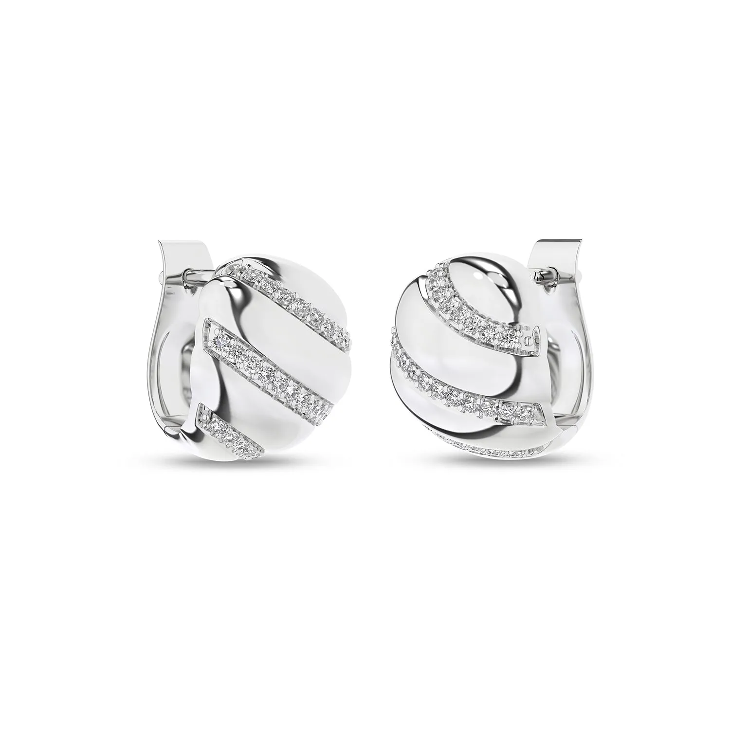 Round Statement Huggie Hoops