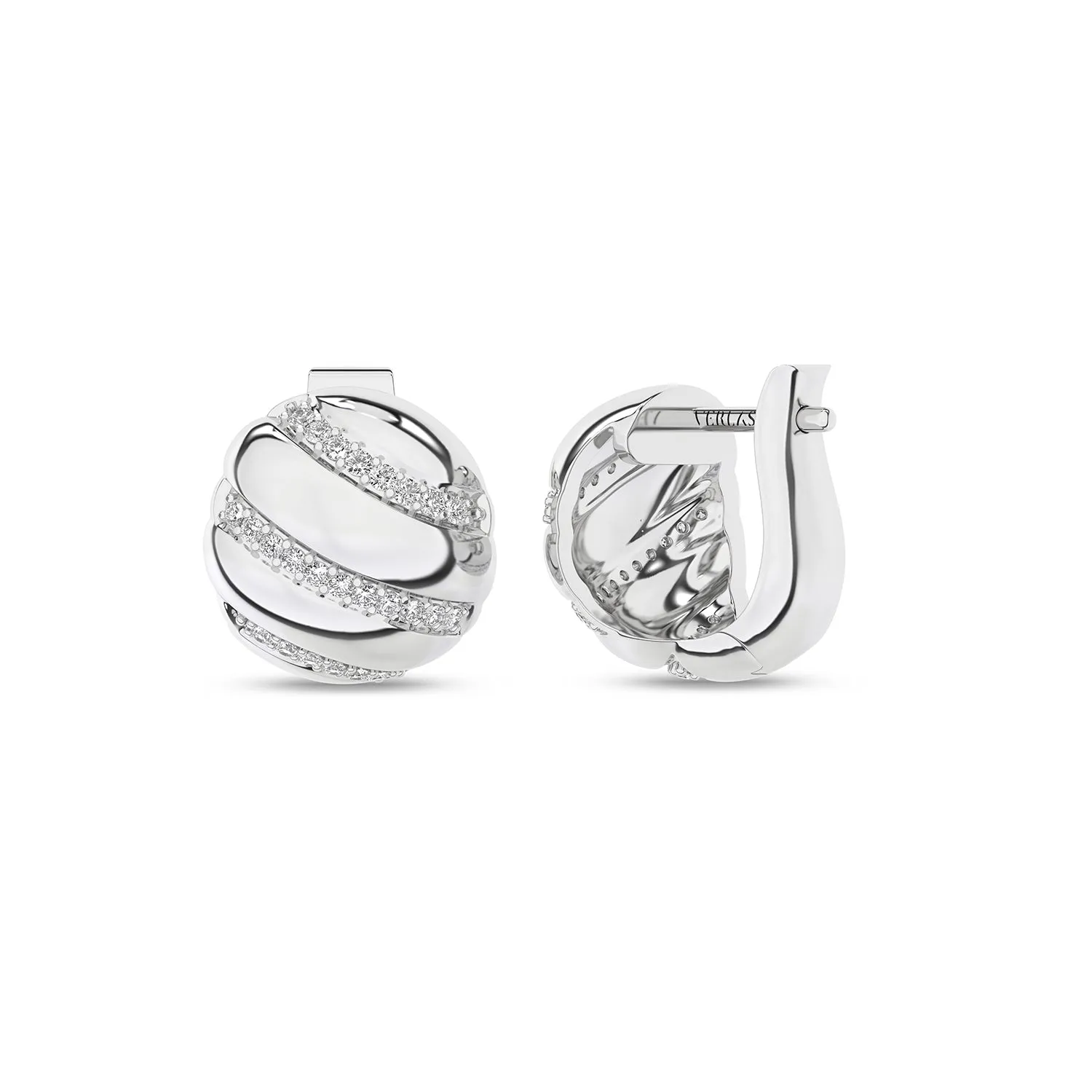Round Statement Huggie Hoops