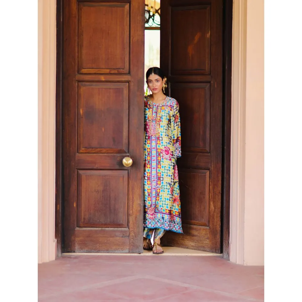 Sage Saga Kumud Blue Color Kurta