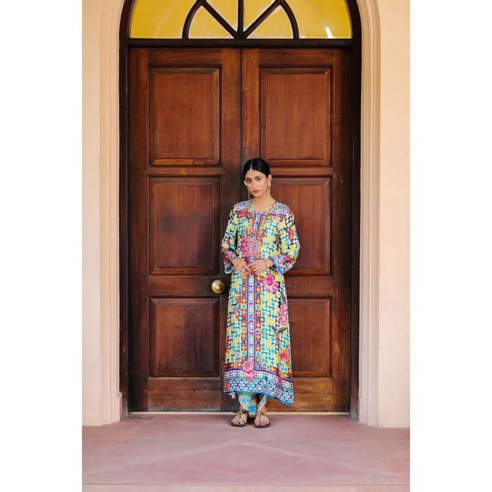 Sage Saga Kumud Blue Color Kurta