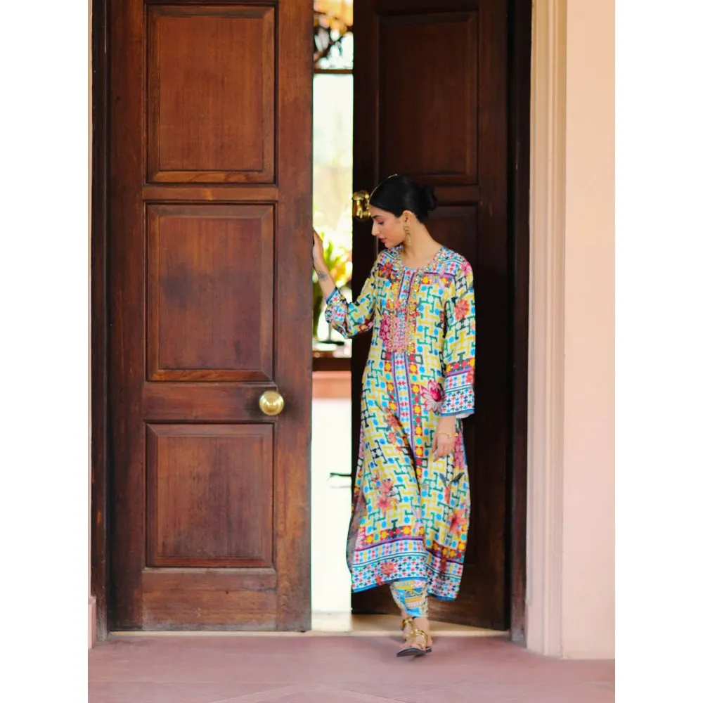 Sage Saga Kumud Blue Color Kurta