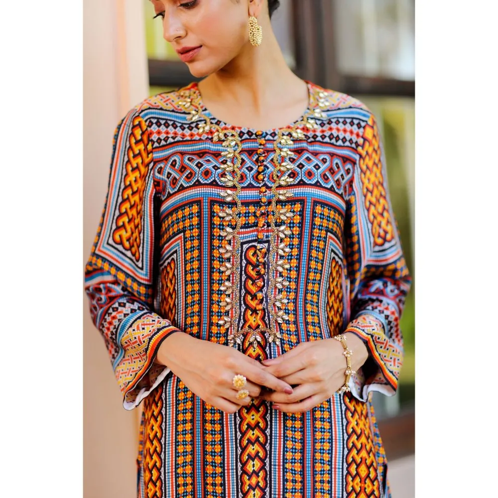 Sage Saga Kumud Yellow Color Kurta