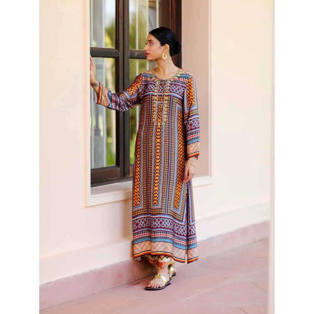 Sage Saga Kumud Yellow Color Kurta