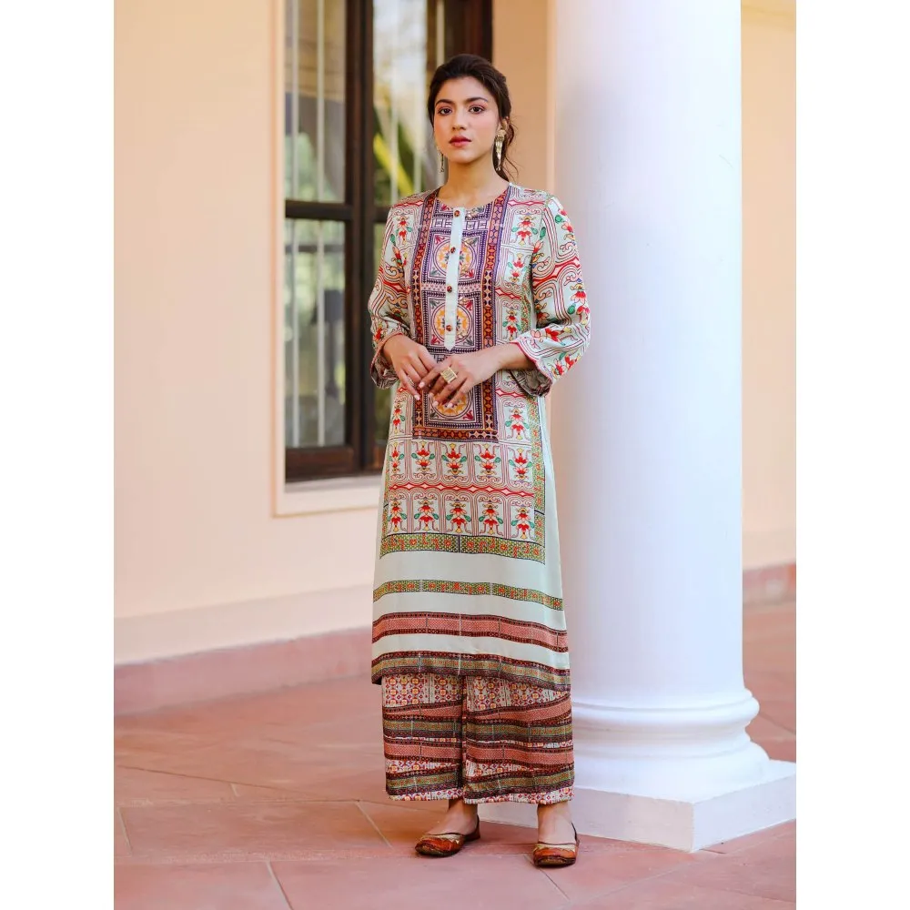 Sage Saga Kurbat Multi-Color Palazzo (Set of 2)