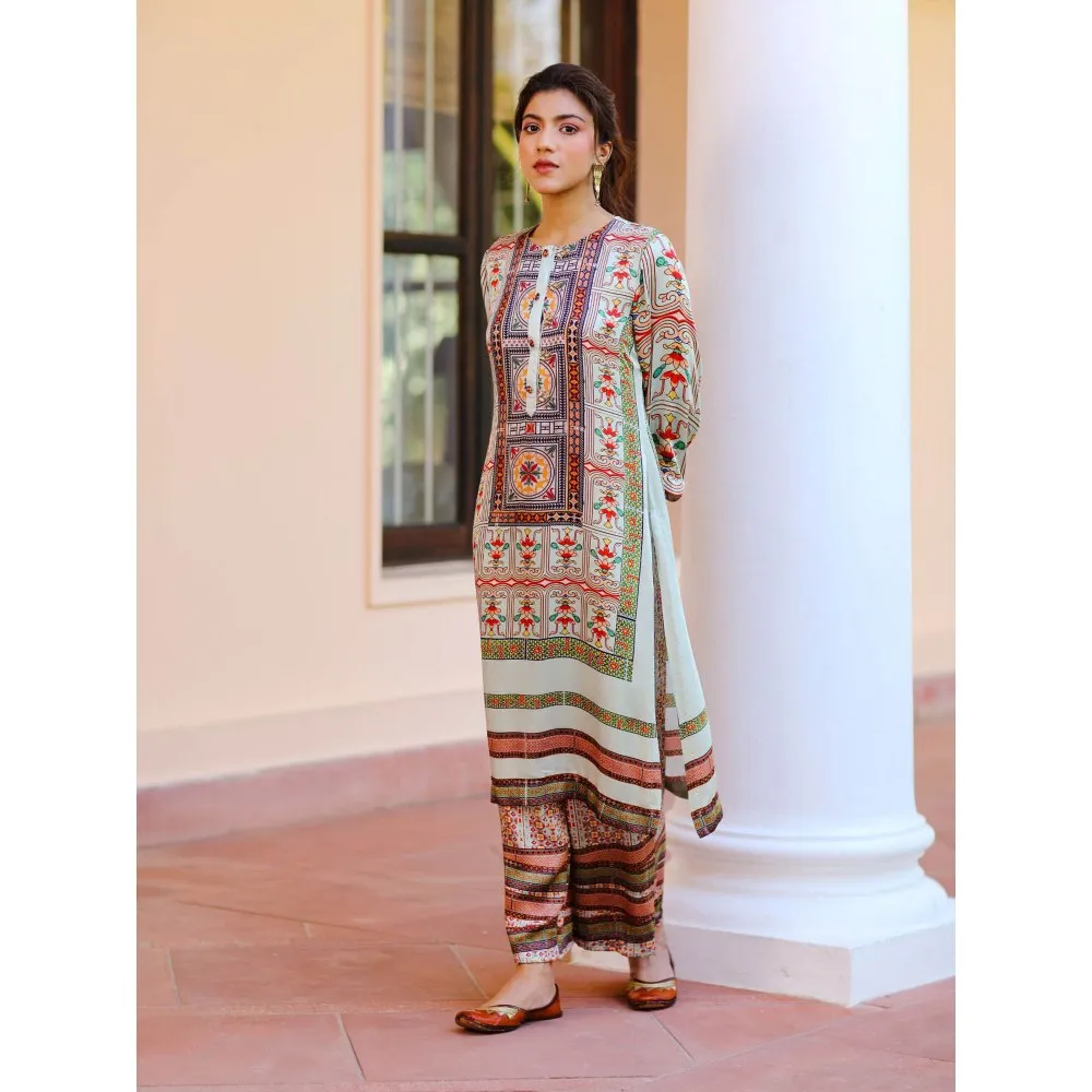 Sage Saga Kurbat Multi-Color Palazzo (Set of 2)