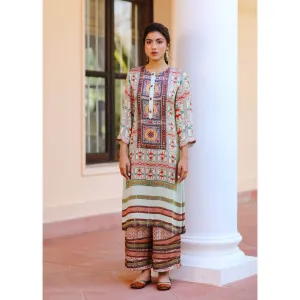 Sage Saga Kurbat Multi-Color Palazzo (Set of 2)
