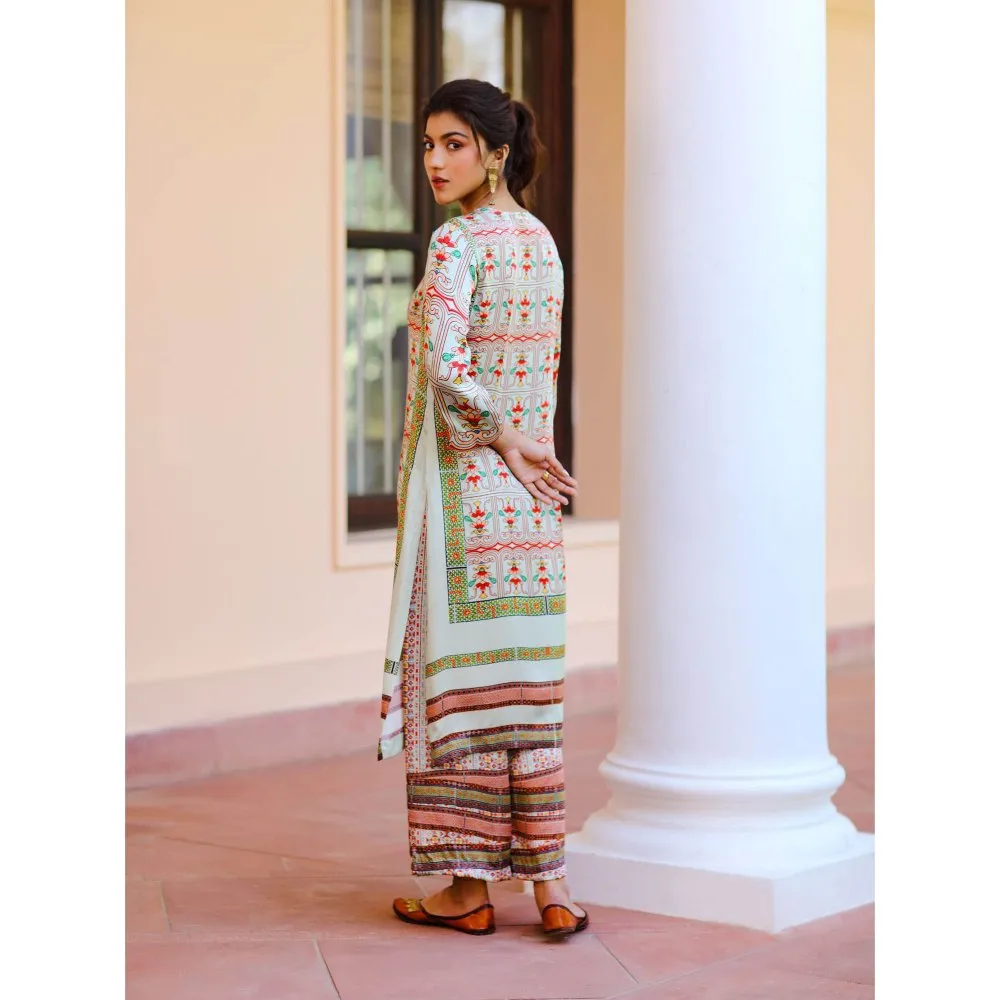 Sage Saga Kurbat Multi-Color Palazzo (Set of 2)