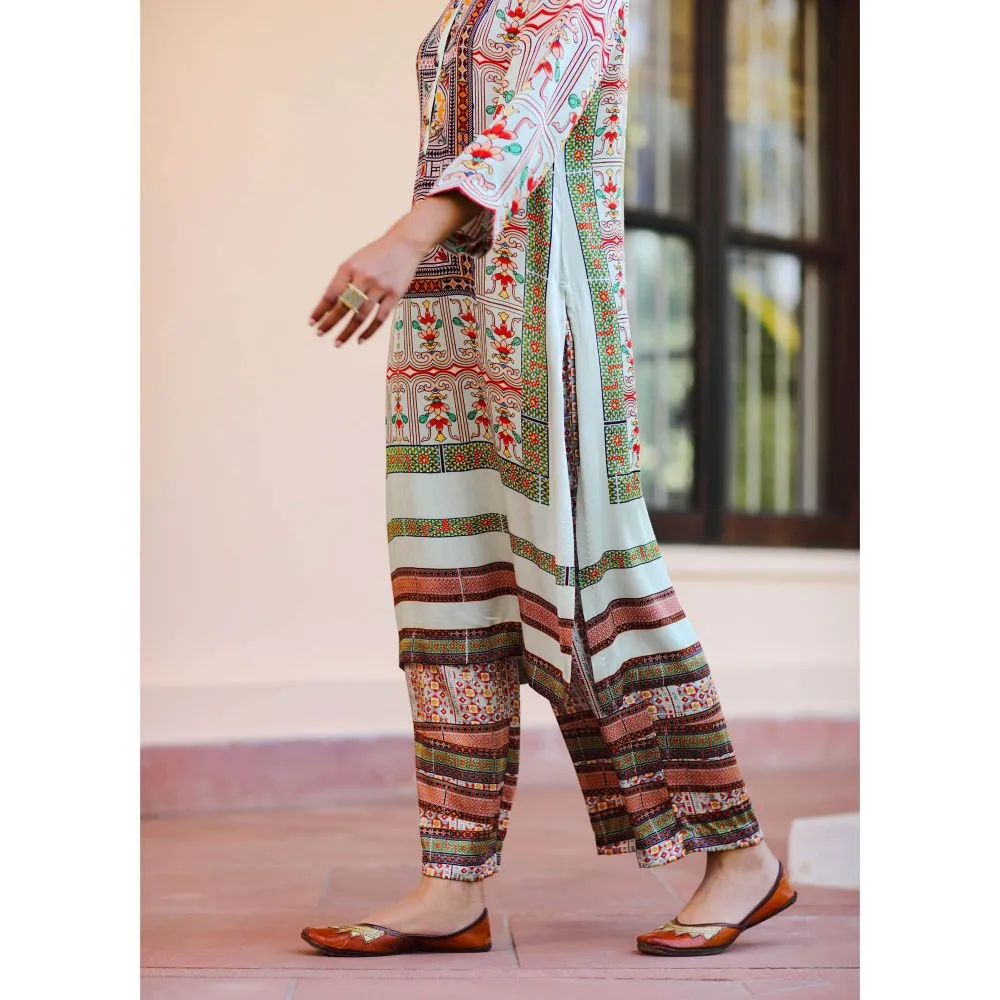 Sage Saga Kurbat Multi-Color Palazzo (Set of 2)