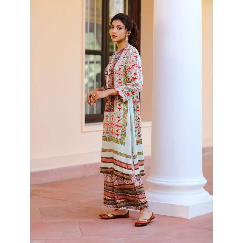 Sage Saga Kurbat Multi-Color Palazzo (Set of 2)