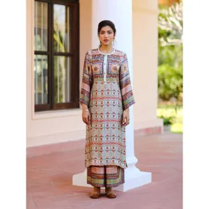 Sage Saga Kusum Beige Color Kurta