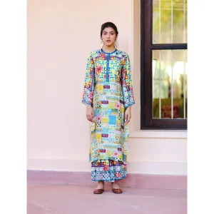 Sage Saga Kusum Blue Color Kurta