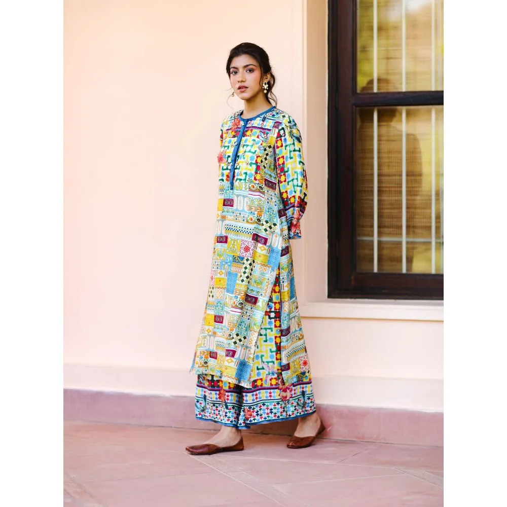 Sage Saga Kusum Blue Color Kurta