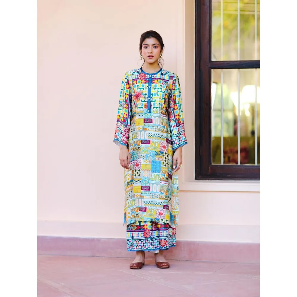 Sage Saga Kusum Blue Color Kurta