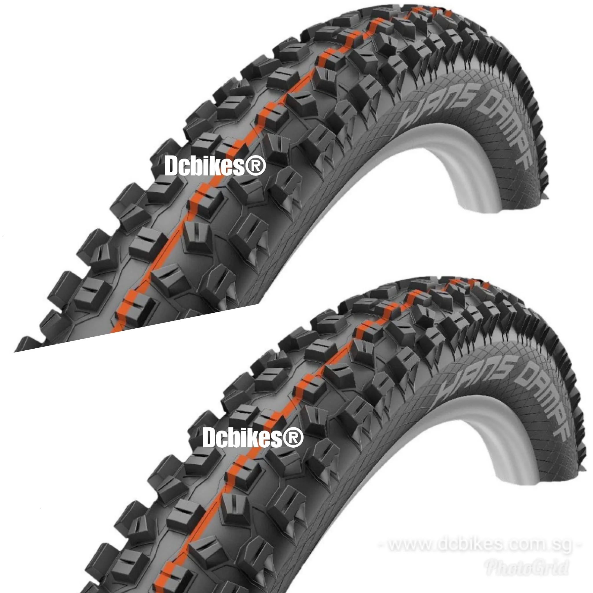 Schwalbe 29 X 2.35 Hans Dampf Addix Evo Super Gravity Folding Tubeless Ready Tyres (1 Tire)