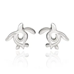 Sea Turtle Earrings Sterling Silver- Turtle Gifts for Women, Honu Turtle Post Earrings, Gifts for Turtle Lovers, Turtle Jewelry