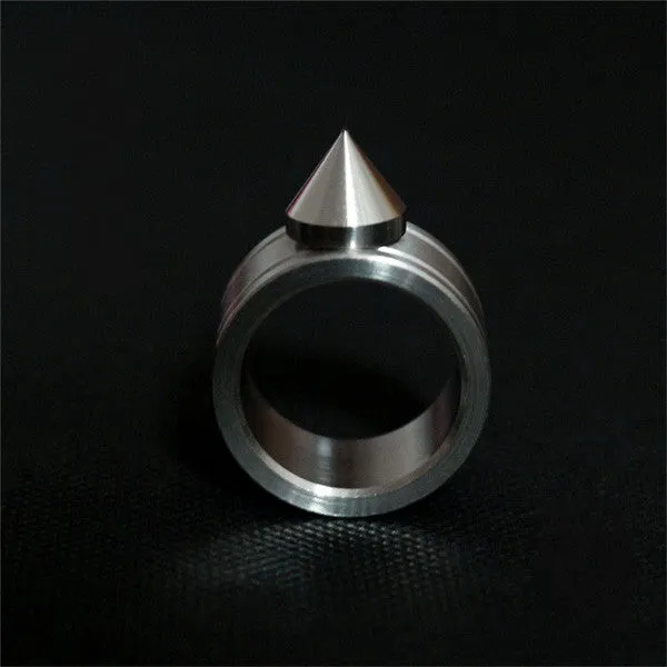 Self-defense Ring Shocker Product Survival Ring Tool Pocket Women Self Defense Ring Stainless Steel Spike   Chaining