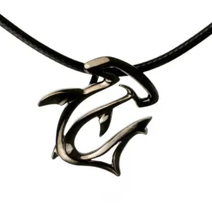 Shark Necklaces for Men and Women- Hematite Shark Pendant, Jet Black Shark Necklace, Hematite Necklaces, Gifts for Shark Lovers, Scuba Diving Gifts