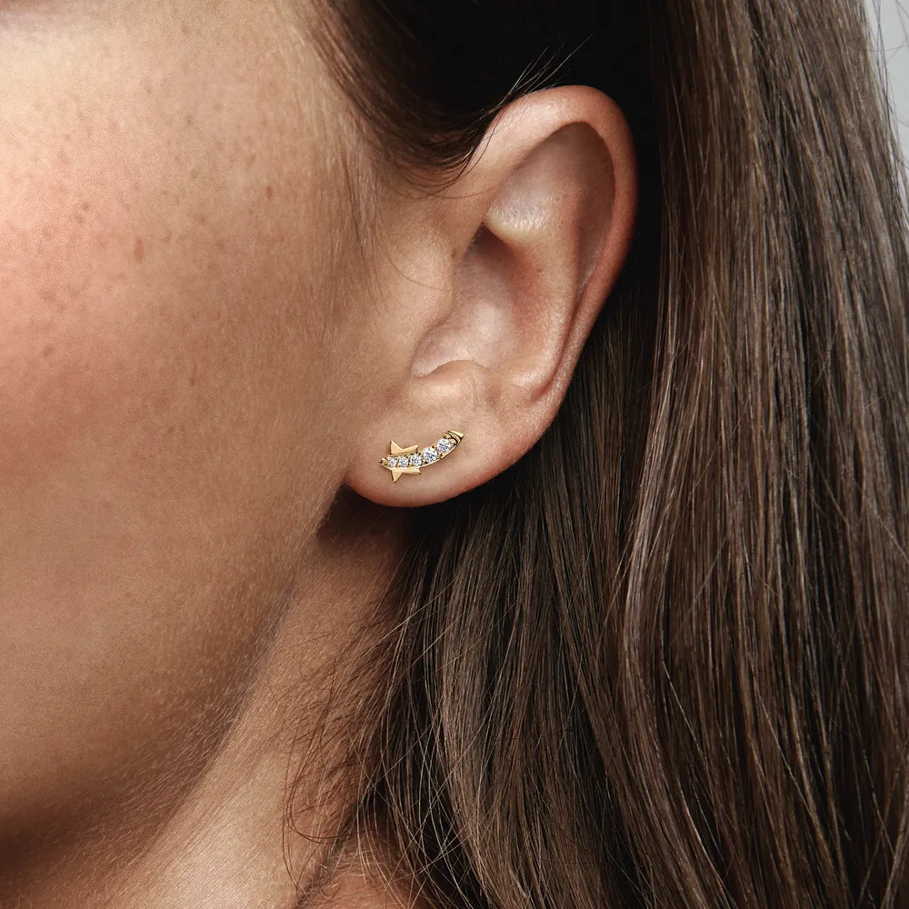 Shooting Star Pavé Stud Earrings