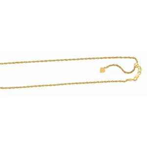 Silver 1.5mm Adjustable Yellow Rope Chain