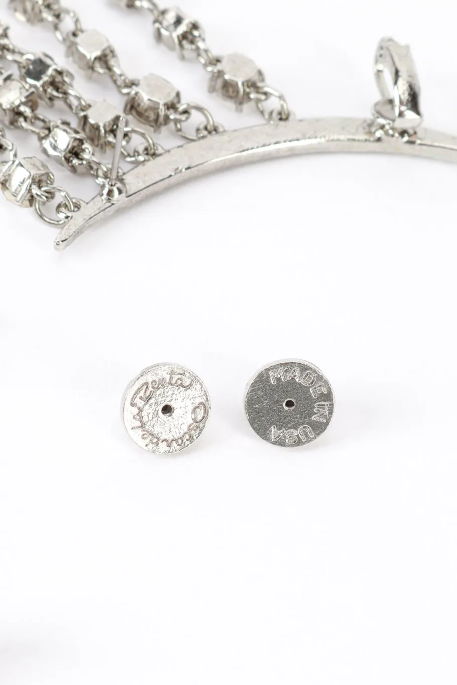 Silver Crescent Moon & Falling Stars Earrings