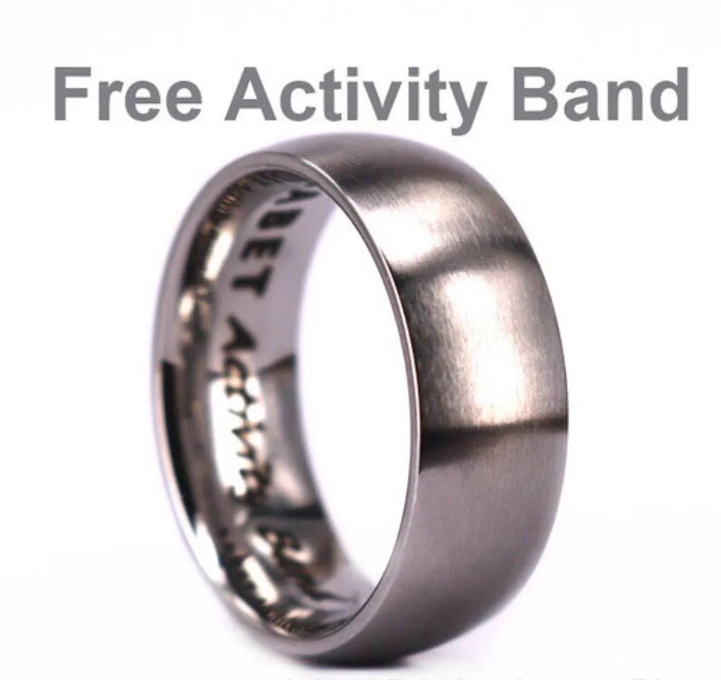 Silver Tungsten Ring - Exotic Olive Wood