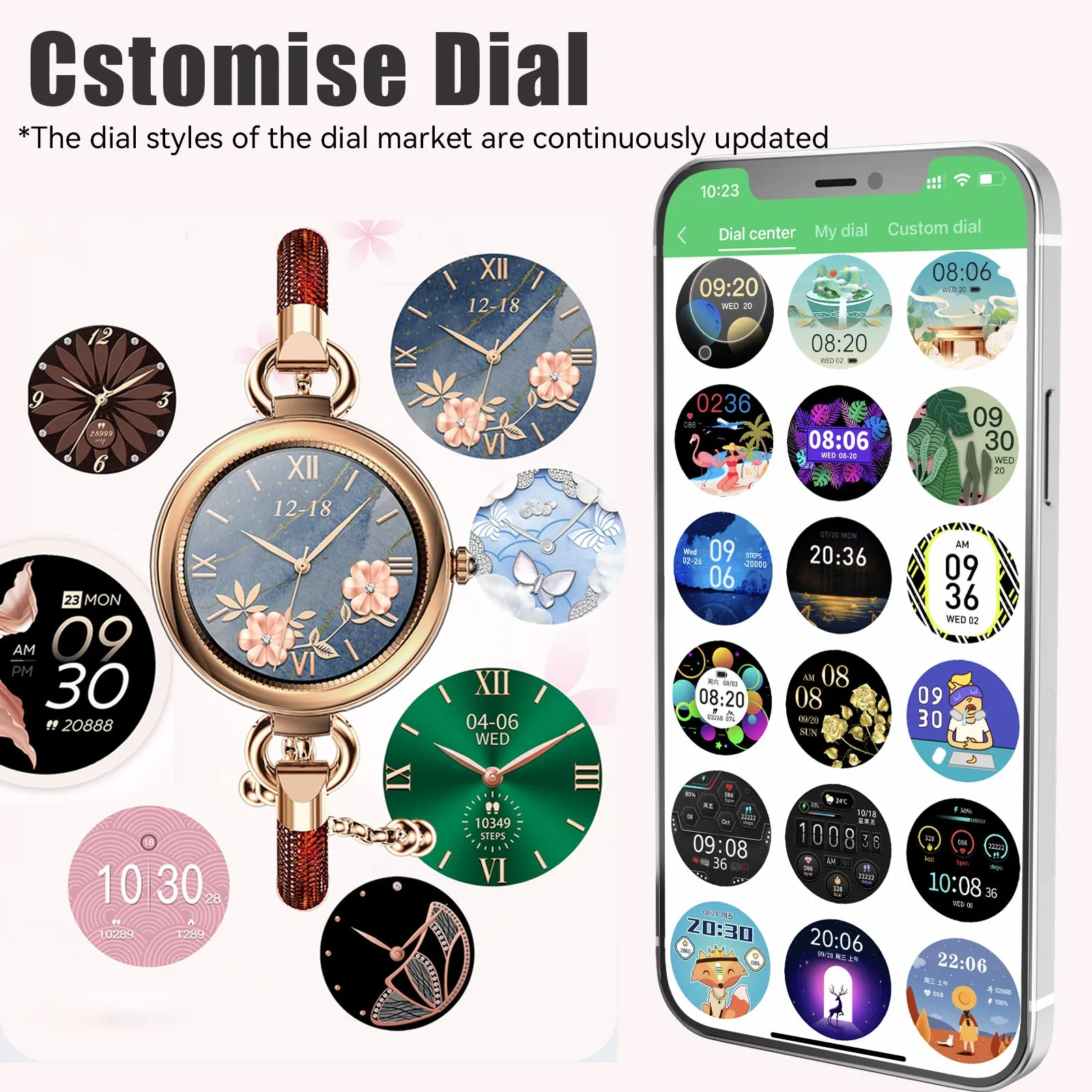 Smart Watch for Women Bracelet Smartwatch Sports Digital Watch Fitness Tracker with Heart Rate Monitor Sleep Tracker Casual Fashion Wristwatch Touch Screen Compatible iphone Android Phones