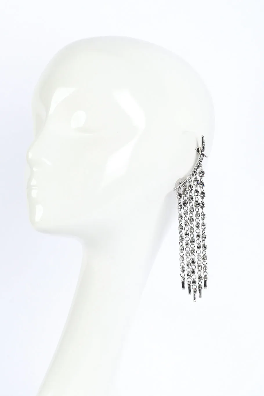 Smokey Crescent Moon & Falling Stars Earrings