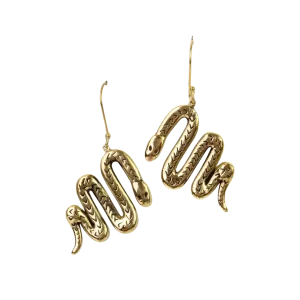 Snake Brass Earrings