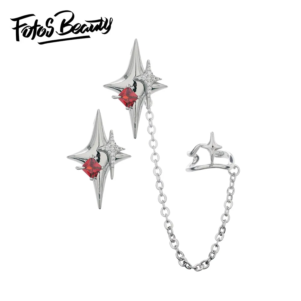 Star series earrings and ear clips