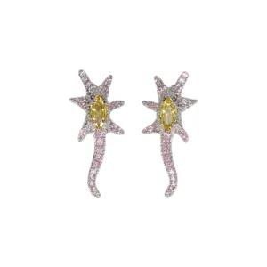 STAR TRAIL EARRINGS / PINK LEMONADE