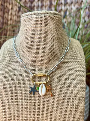 Starfish Charm Stack Necklace