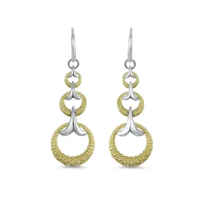 Swing Earring - Two Tone Gold