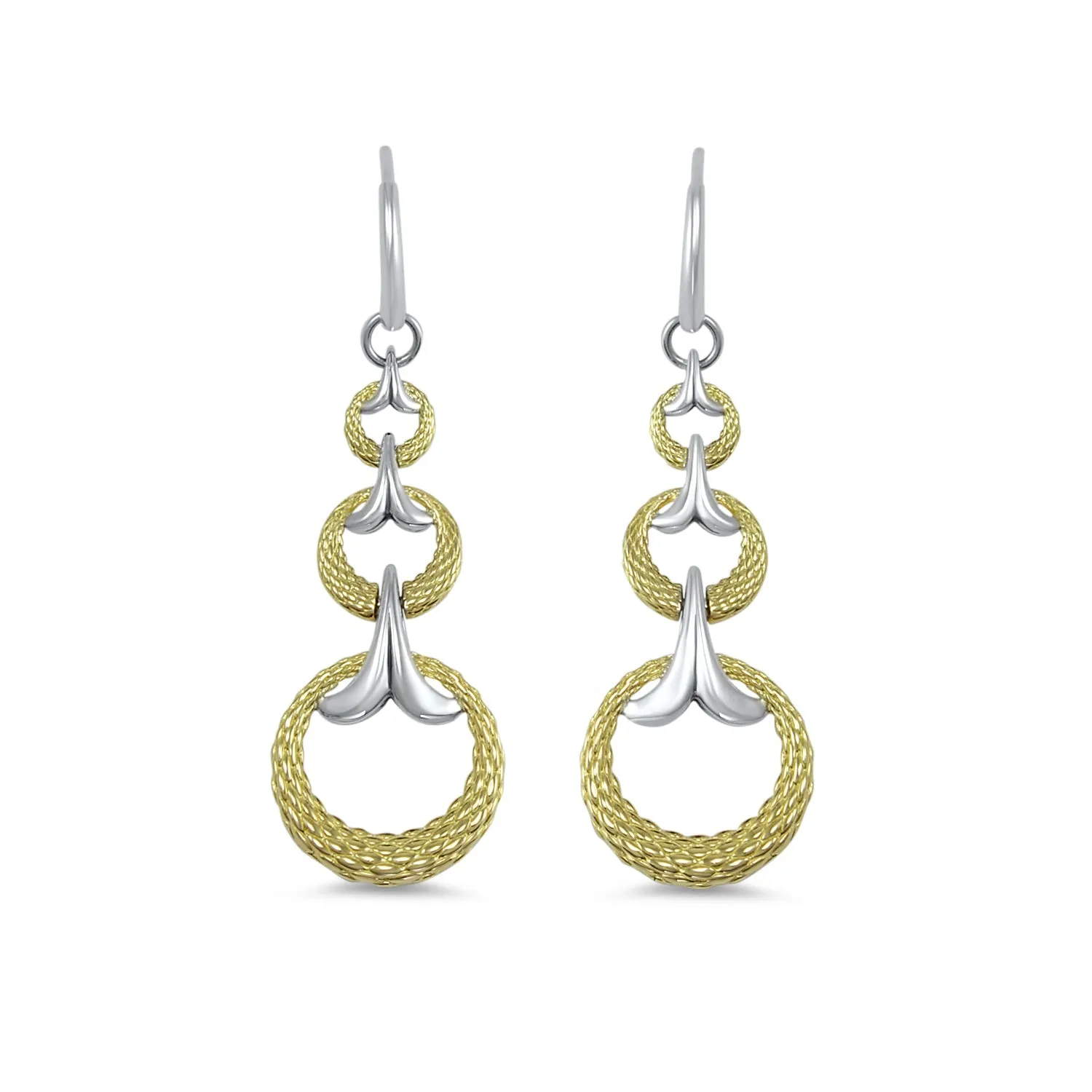 Swing Earring - Two Tone Gold