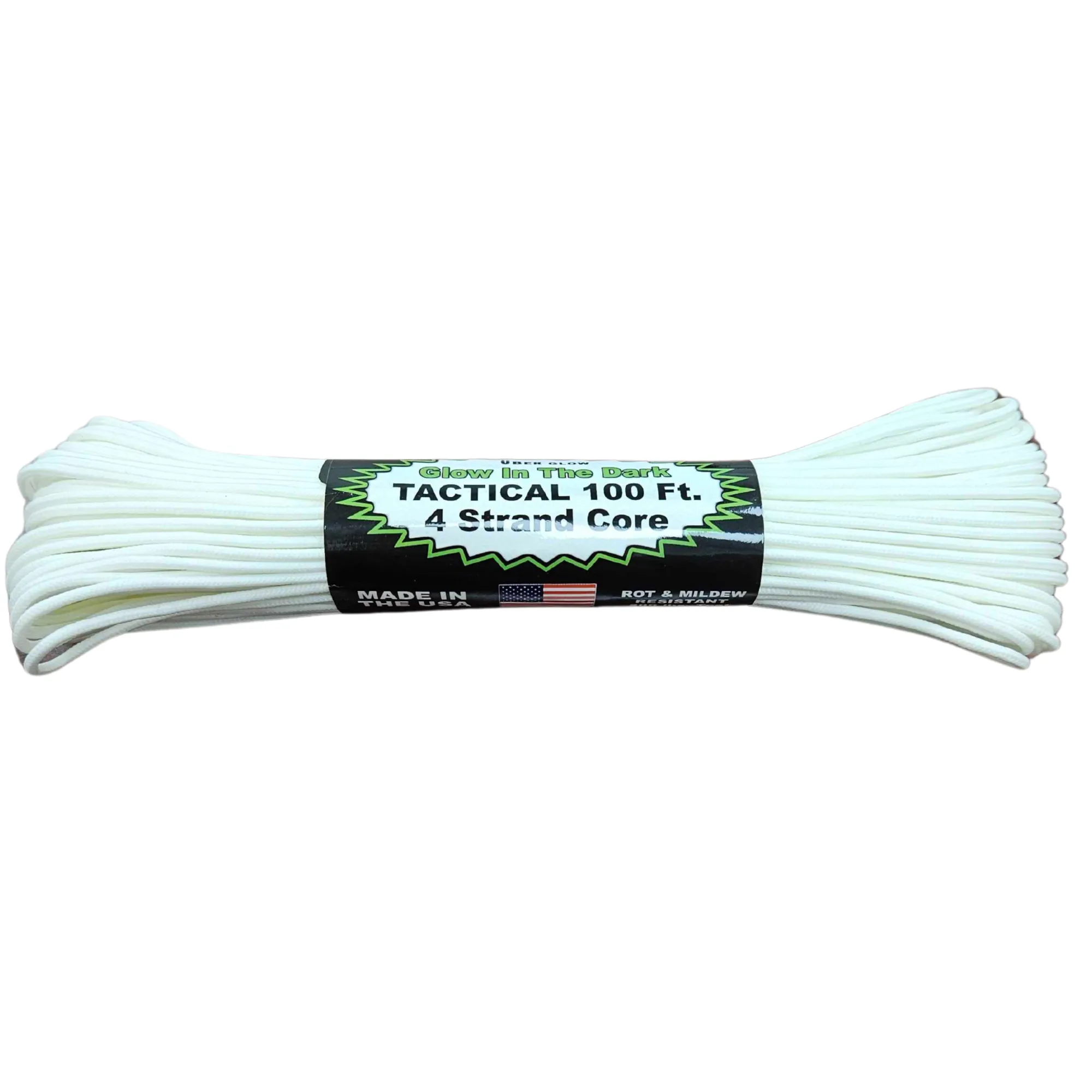 TACTICAL CORD 4 STRAND - Glow In The Dark - 100ft Hank
