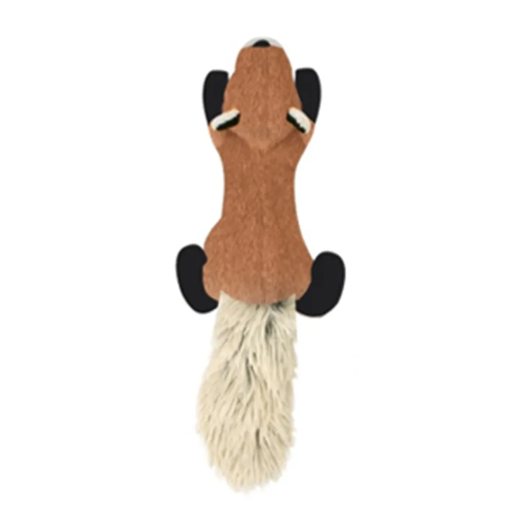 Tall Tails Plush Squeaker Toy Stuffless Fox Dog Toy