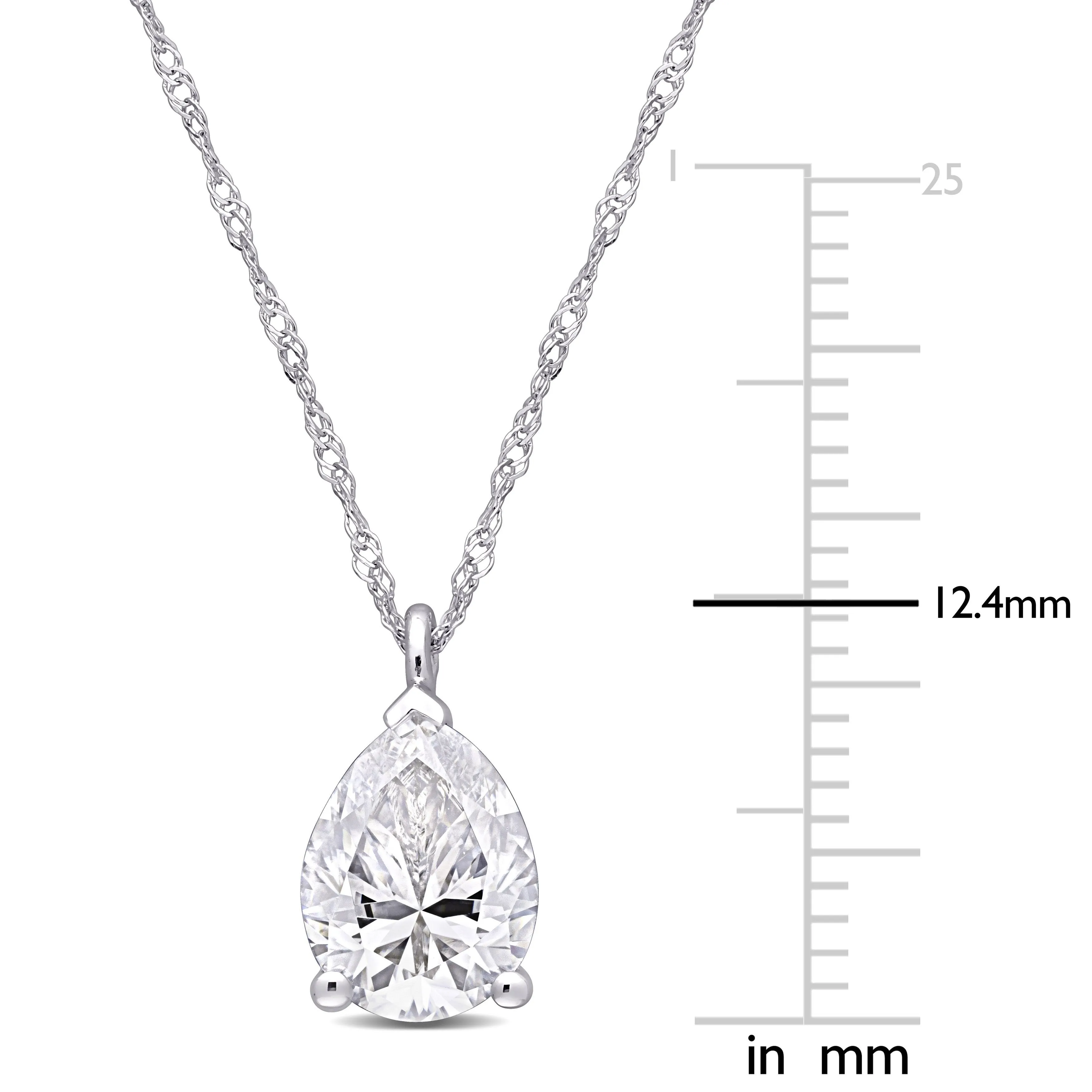 Teardrop Solitaire Pendant 2CT