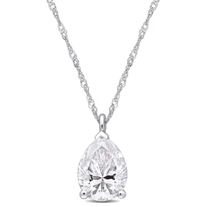 Teardrop Solitaire Pendant 2CT