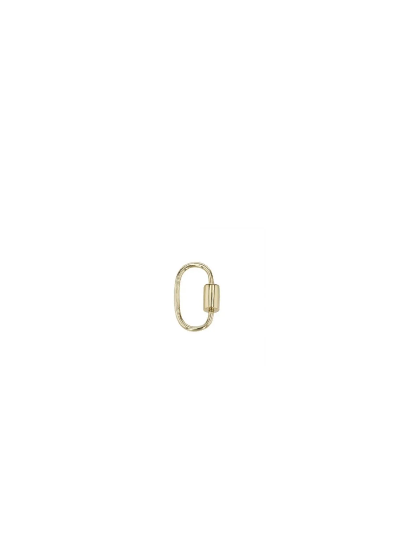 TINY 14K GOLD CARABINER CLASP