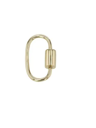 TINY 14K GOLD CARABINER CLASP