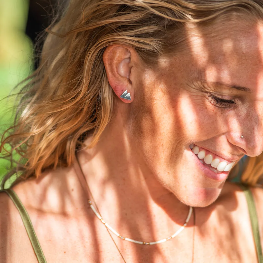 Tiny Charm Post Earrings - Mountain Girl
