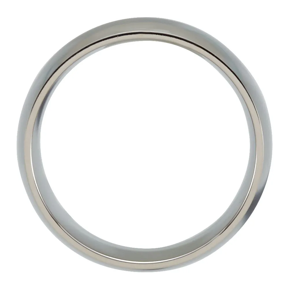 Titanium 10mm Domed Polished Band Size 7