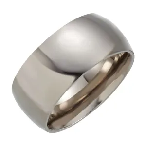 Titanium 10mm Domed Polished Band Size 7