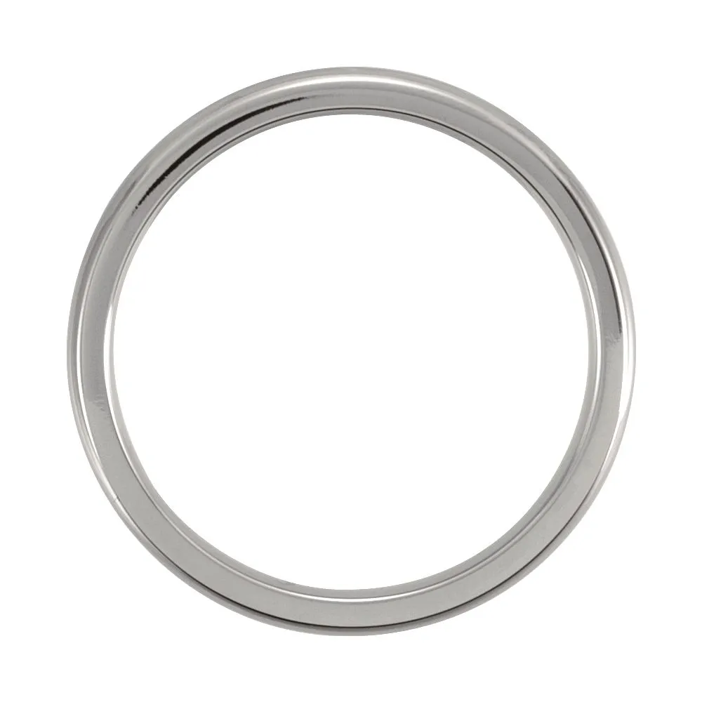 Titanium 3mm Domed Polished Band Size 6