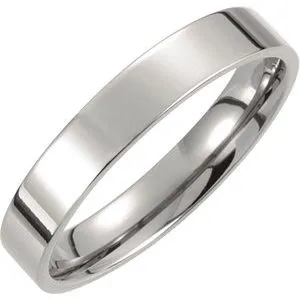Titanium 4 mm Flat Polished Band Size 8