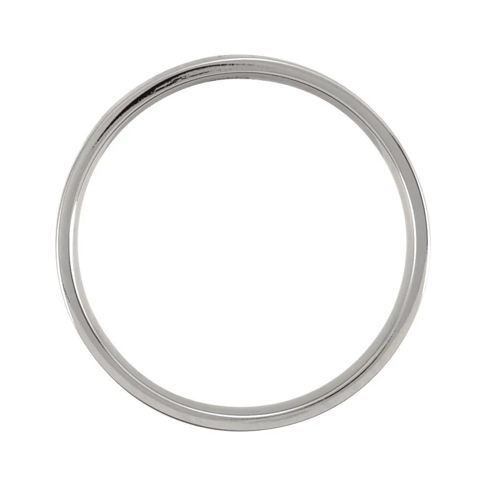 Titanium 4mm Flat Polished Band Size 7.5