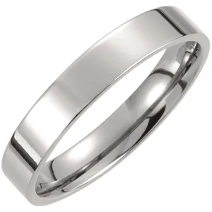 Titanium 4mm Flat Polished Band Size 7