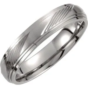 Titanium 5 mm Ridged Band Size 11