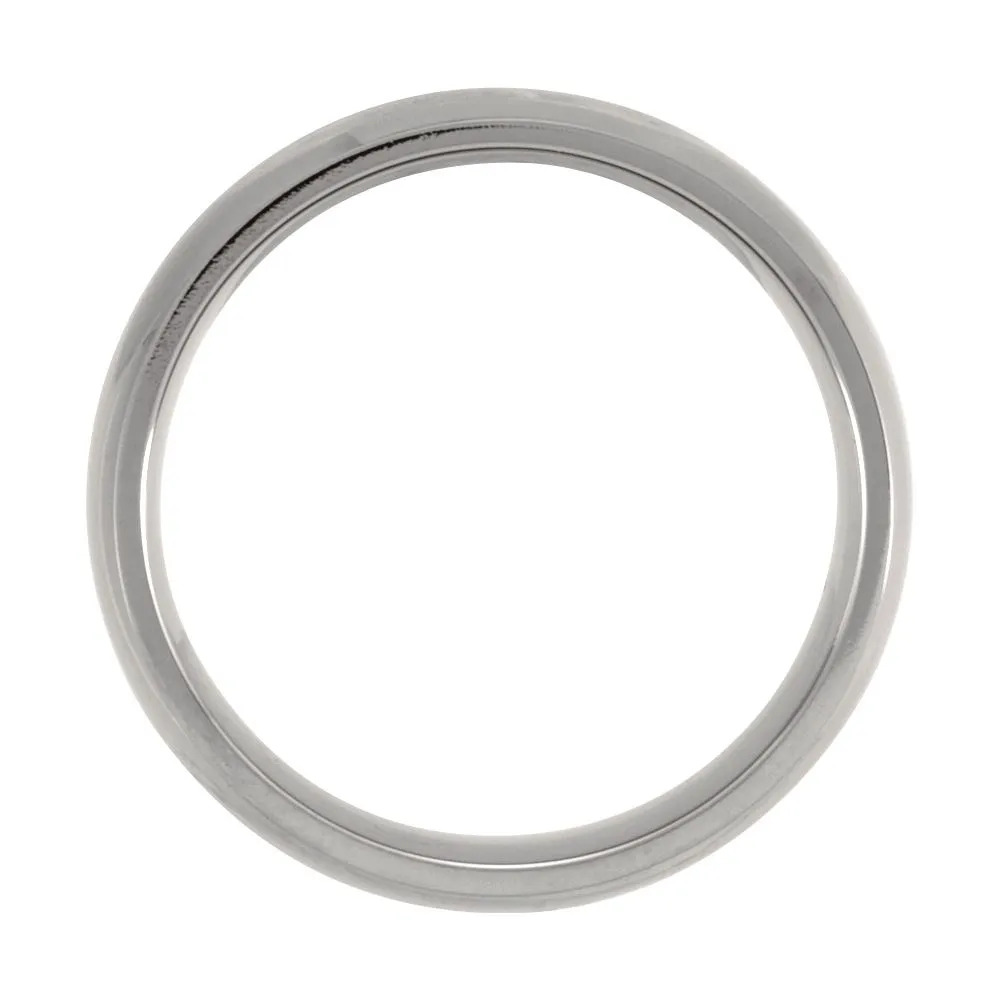 Titanium 8mm Domed Polished Band Size 8